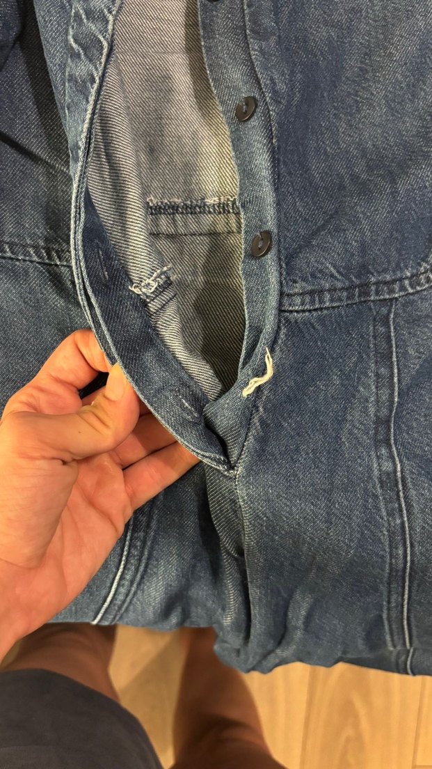 Kadın Denim Kemerli Uzun Tulum - Görsel 5