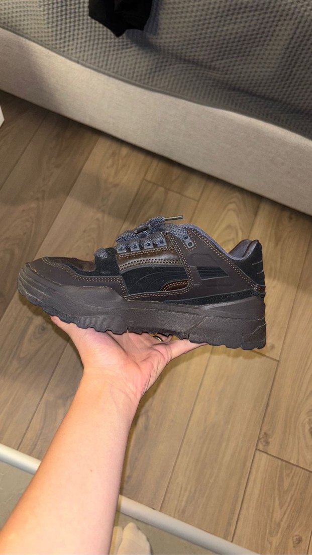 Siyah-Kahve Kadın Puma Spor Ayakkabı - Görsel 4