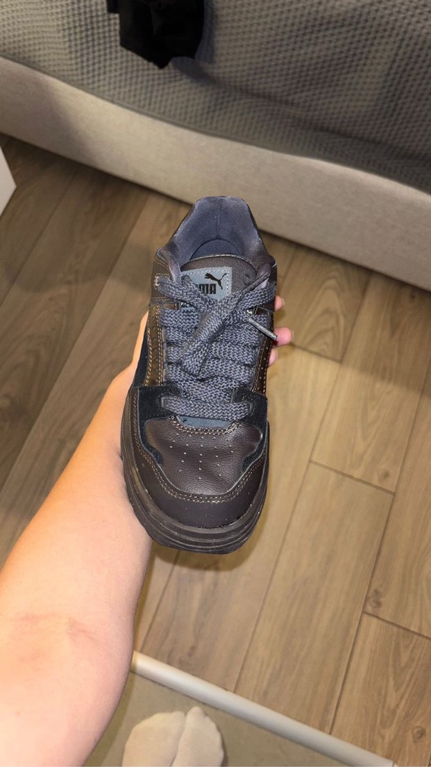 Siyah-Kahve Kadın Puma Spor Ayakkabı - Görsel 5