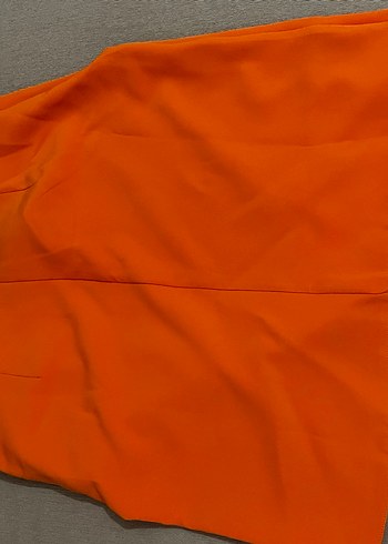 Kadın Turuncu Drapeli Mini Etek - Görsel 3