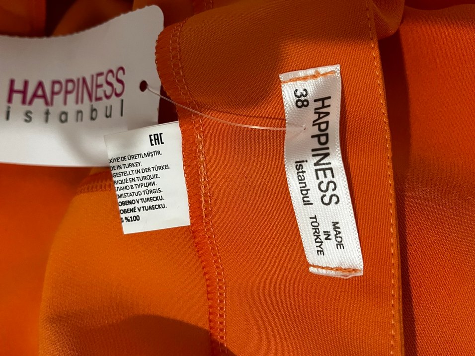 Kadın Turuncu Drapeli Mini Etek - Görsel 5