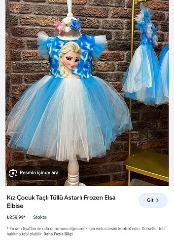 Elsa elbise 1 kez giyildi yep yeni tacida mevcut