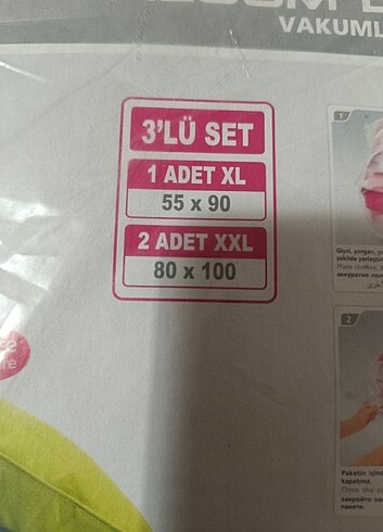 Beden 4 paket 3 lü vakumlu hurç