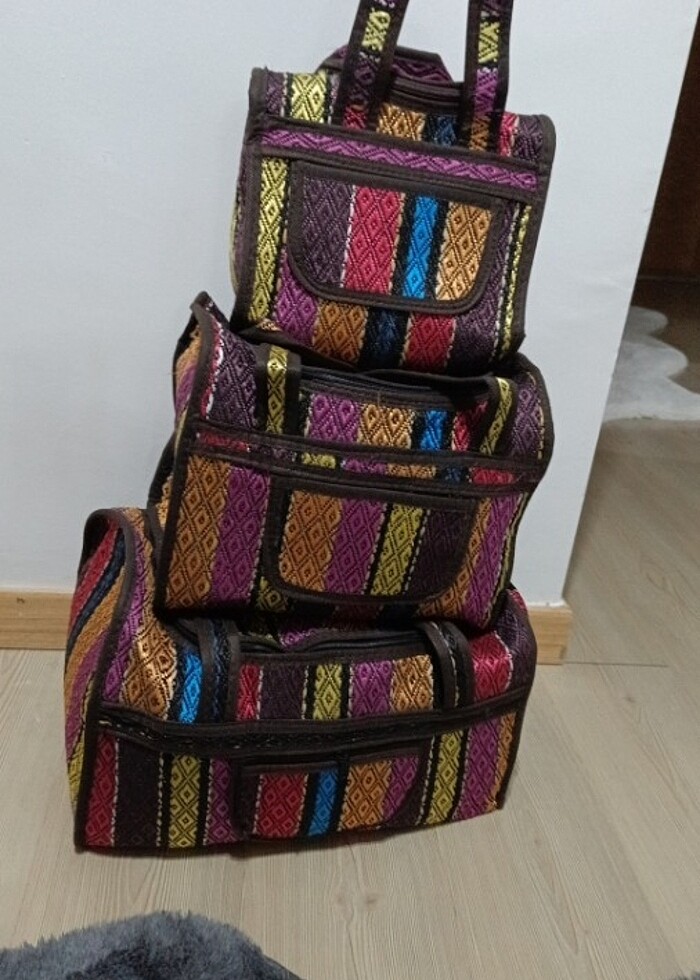 3 lı çanta valiz  - Görsel 2