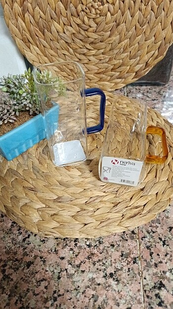 İki adet cam kupa sıfır ürün - Görsel 3