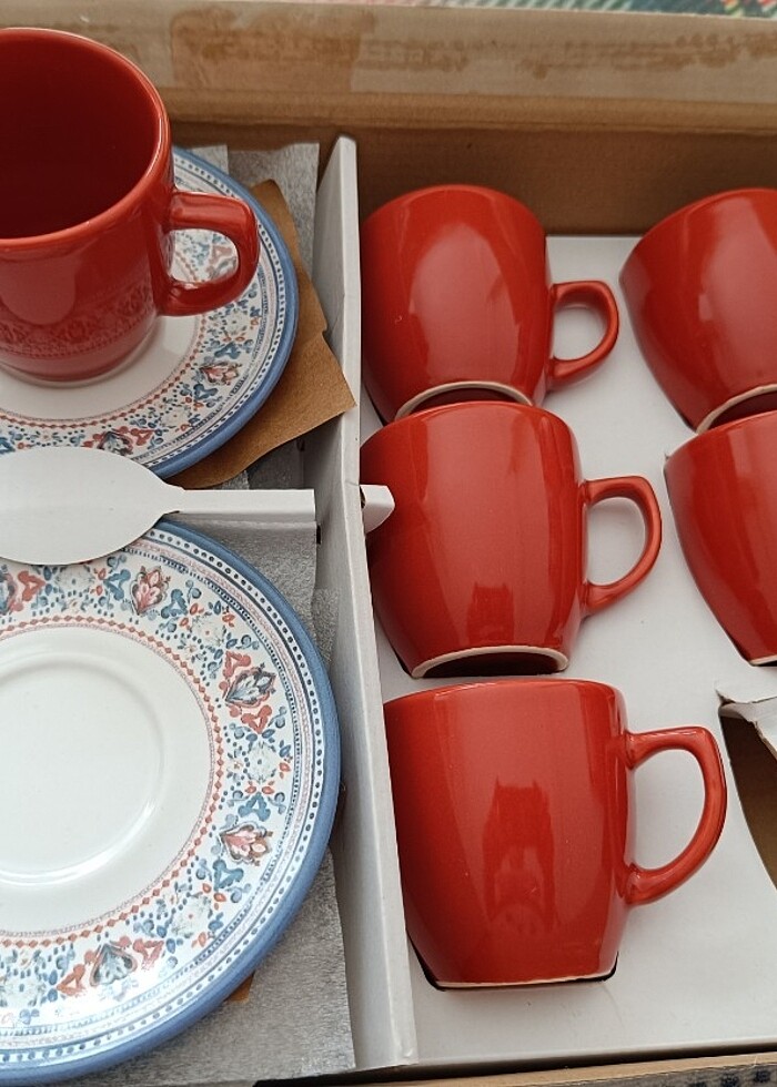 6lı  fincan takımı sıfır ürün  - Görsel 3