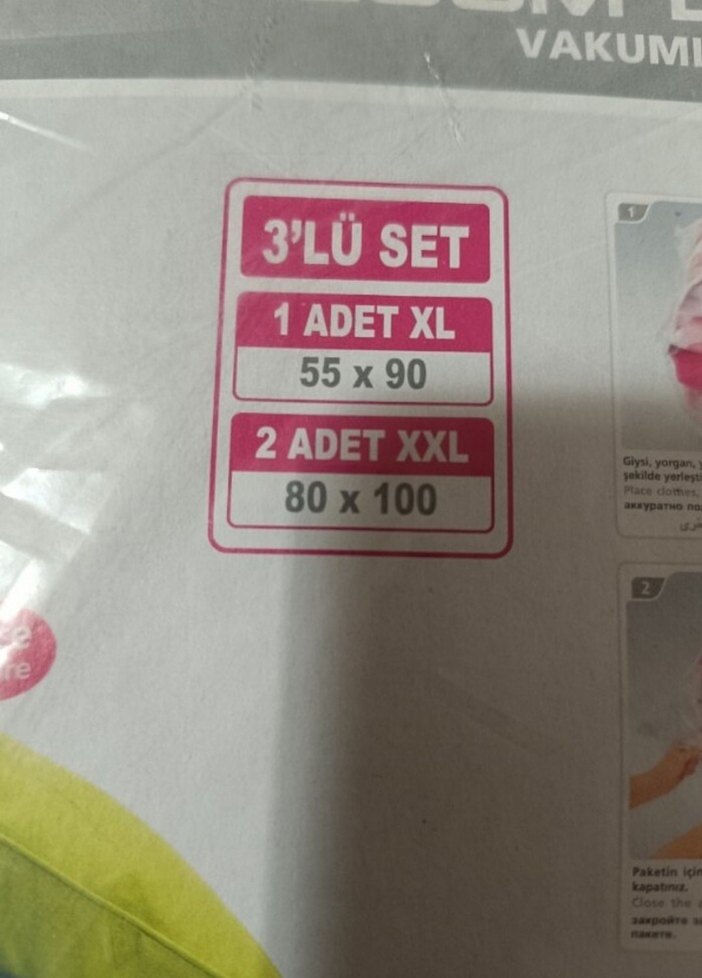 3 lü vakumlu hurç sıfır ürün - Görsel 3