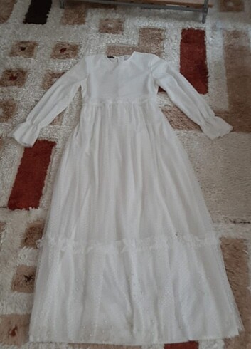 Diğer Çok şık beyaz tül elbise, Nisan nikah hamile hepsine uyar