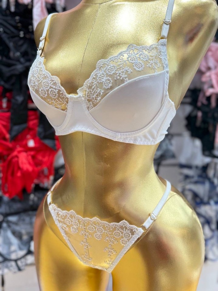 Beyaz Brode Sütyen Takımı - Görsel 2