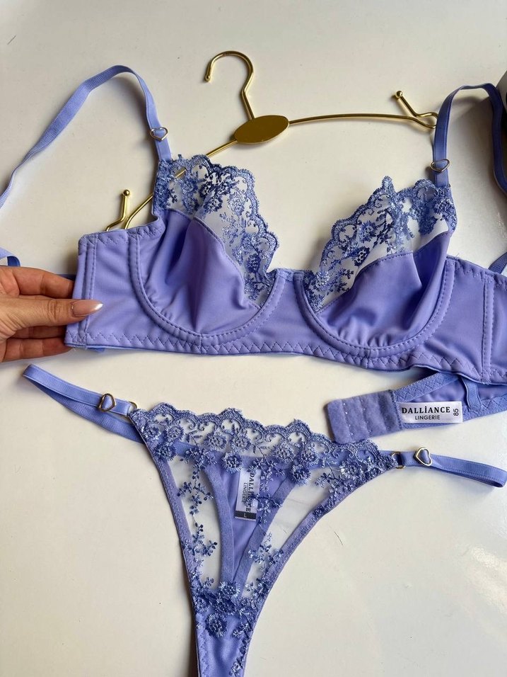 Lila Brode Sütyen Takım - Görsel 4