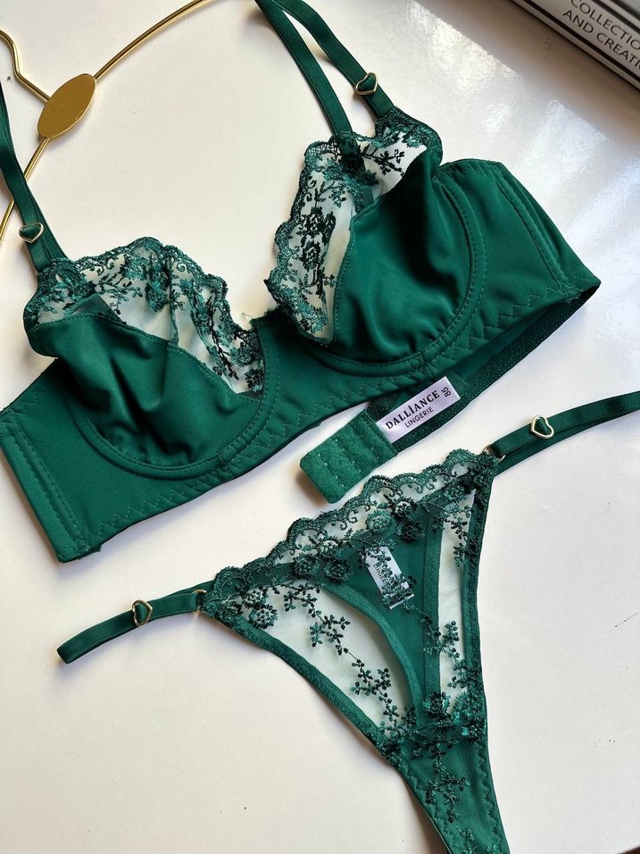 Yeşil Brode Sütyen  - Görsel 4