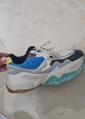 Zara Renkli Bloklu Dusuk Bilekli Sneaker