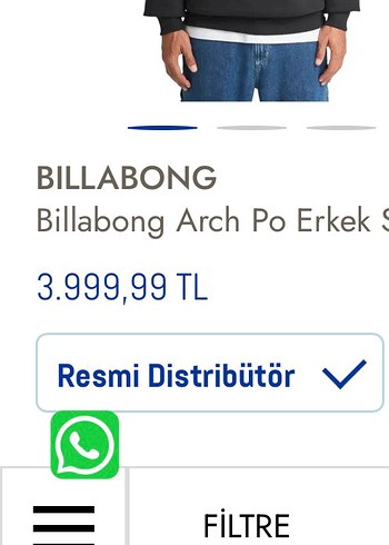 l Beden Billabong gri Kapüşonlu Oversize Sweatshirt