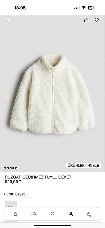 H&m tüylü ceket
