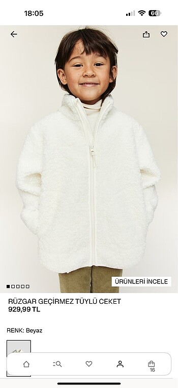 H&M H&m tüylü ceket