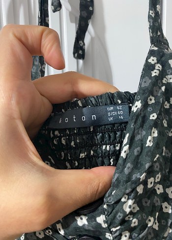 Yeşil Askılı Mini Rahat Elbise - Görsel 3