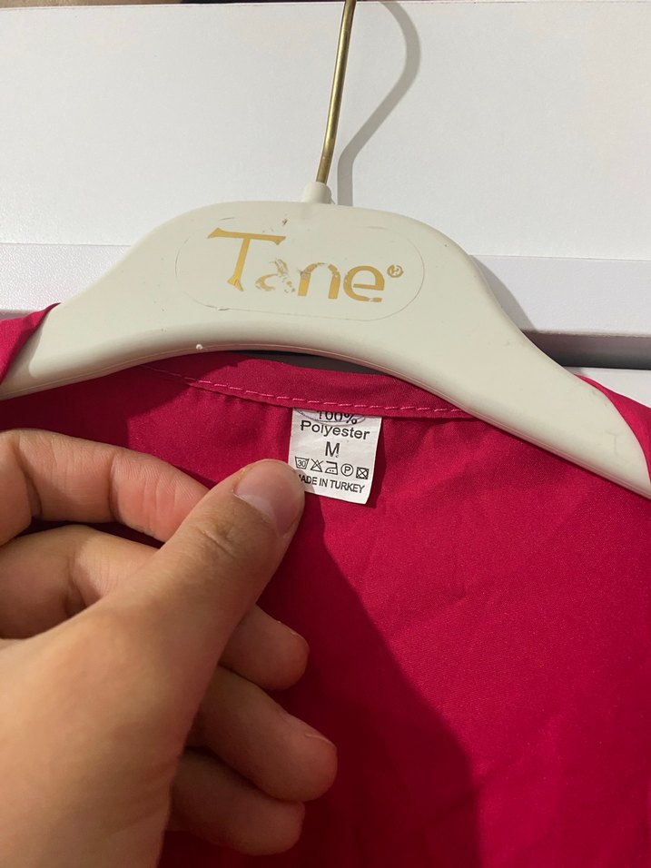 Bordo Uzun Kollu Midi Kadın haşema - Görsel 2