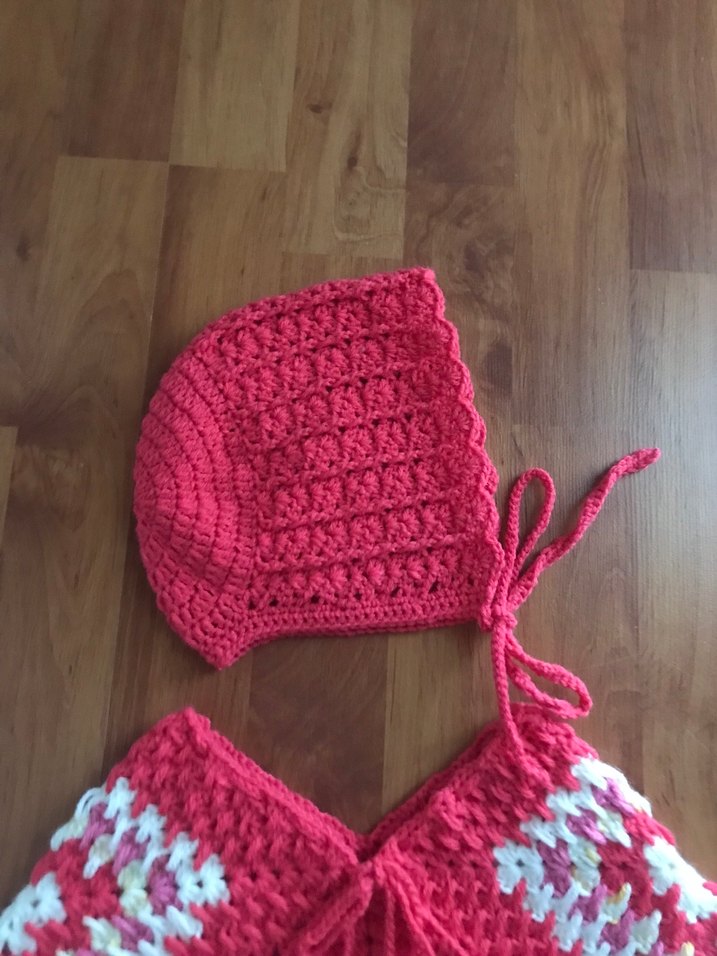 Renkli Örgü Kız Panço seti - Görsel 2