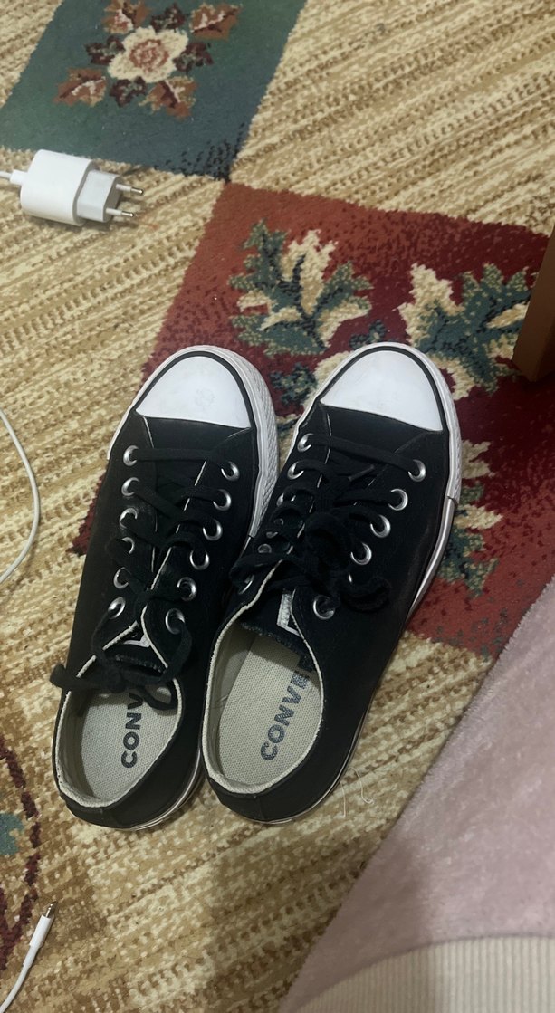 Siyah Bağcıklı Kadın Günlük Spor Ayakkabı - Görsel 3