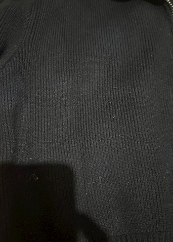 Zebra Desenli Fermuarlı Kadın Kazak - Görsel 3