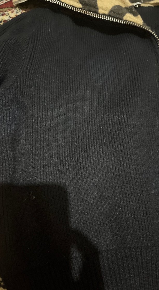 Zebra Desenli Fermuarlı Kadın Kazak - Görsel 3