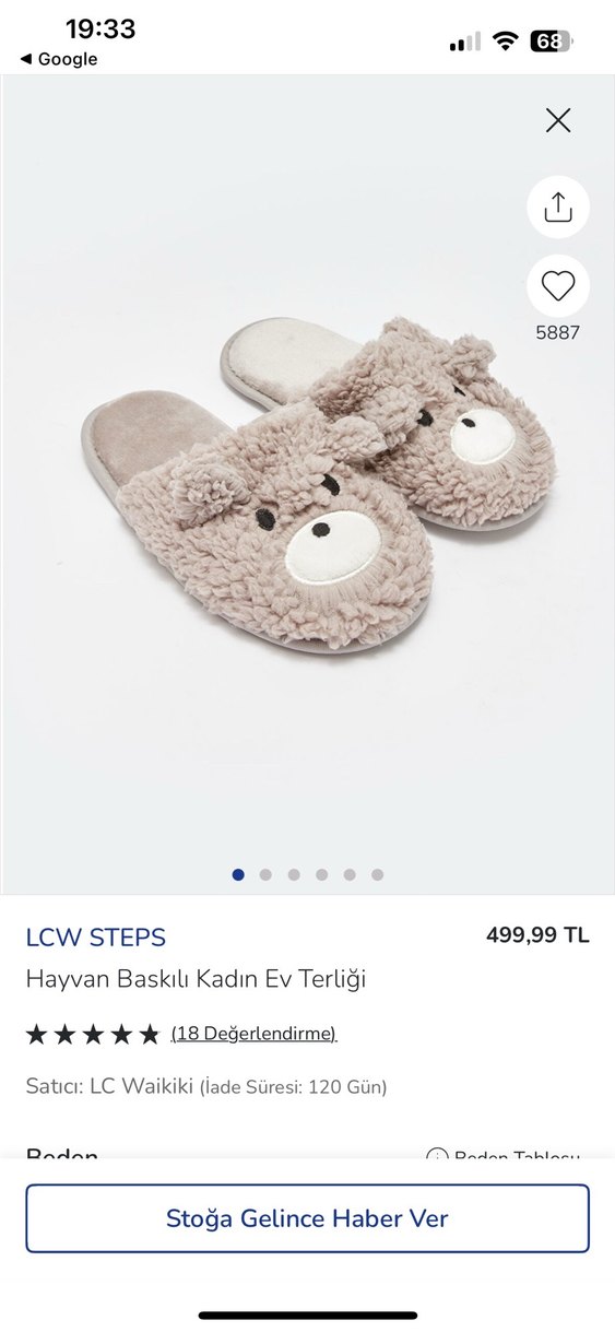 Gri Peluş Kadın Ev Terliği - Görsel 3