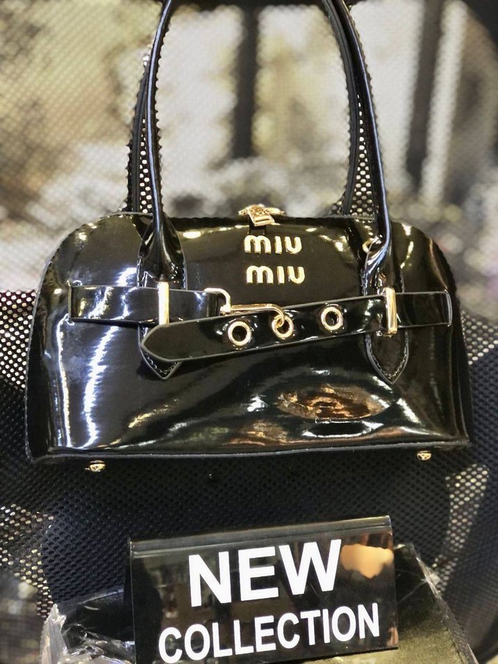 miu miu Parlak Deri Kadın Çanta - Görsel 3