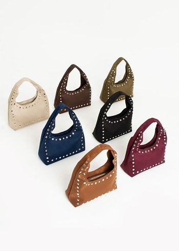 troklu süet çanta - Görsel 11