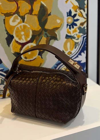 Gri Deri Kadın El Çantası - Görsel 4