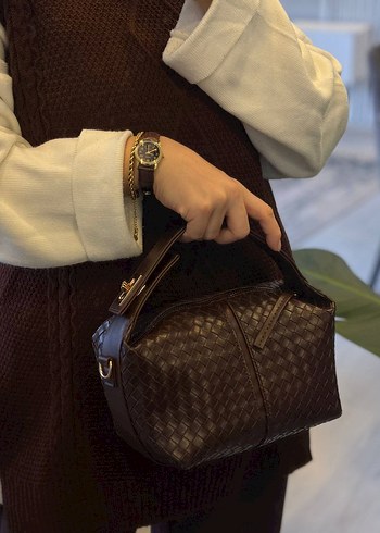 Gri Deri Kadın El Çantası - Görsel 2