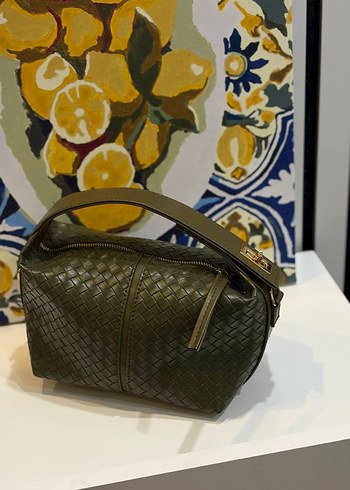 Gri Deri Kadın El Çantası - Görsel 7