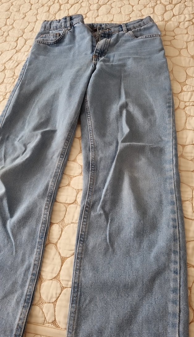 Gri Mavi erkek çoçuk Bol Kesim Denim Pantolon - Görsel 2