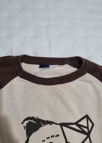 Kahverengi Baskılı Uzun Kollu kazak - Görsel 4