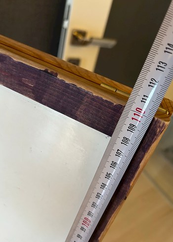 Kırmızı Çocuk Tahtası ve Raflı Ahşap Stand - Görsel 6