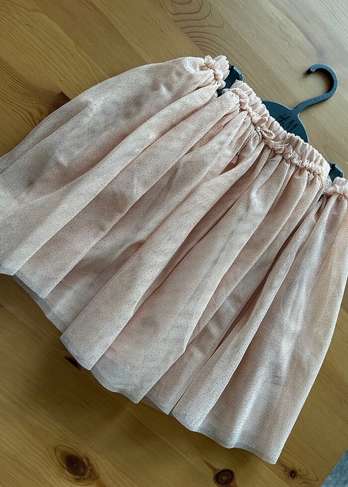 H&M tütü etek simli pudra 6.8 yaş - Görsel 2