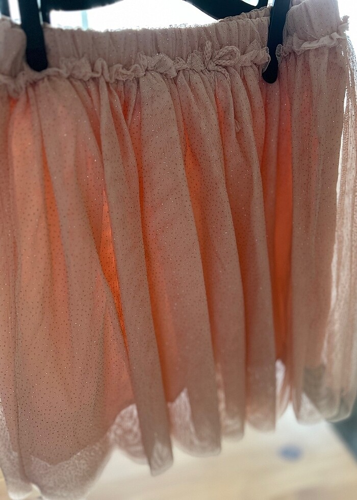 H&M tütü etek simli pudra 6.8 yaş - Görsel 4