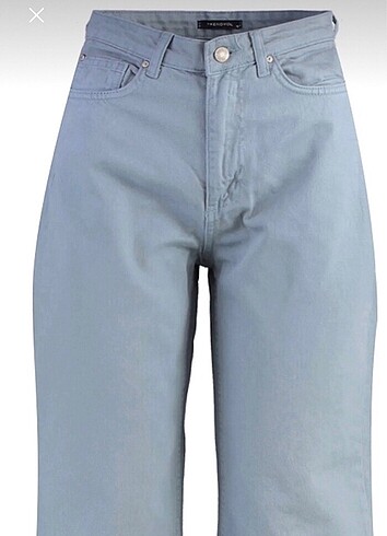 36 Beden Trendyolmilla Mavi Yüksek Bel Wide Leg Pantolon