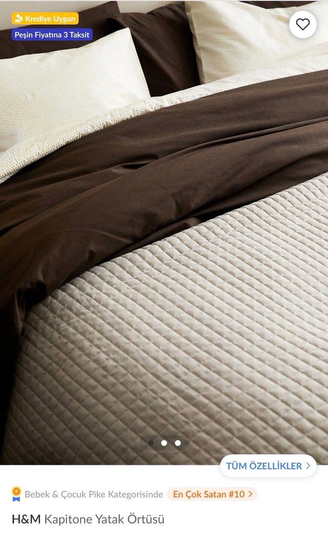 H&M tek kişilik yatak örtüsü  - Görsel 3