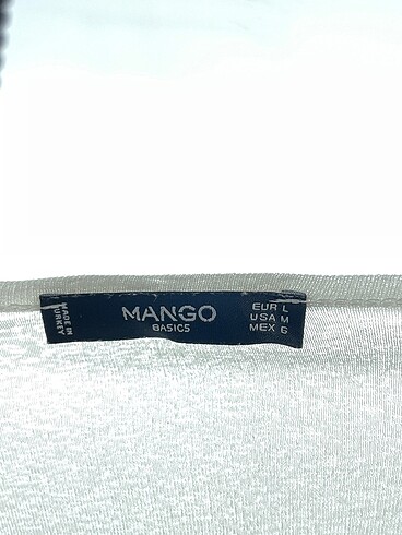 l Beden beyaz Renk Mango Bluz %70 İndirimli.