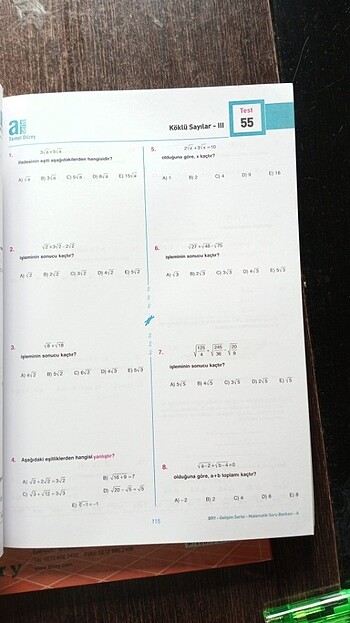  Beden Renk Tyt/Ayt matematik soru Bankası Bry Yayınları 