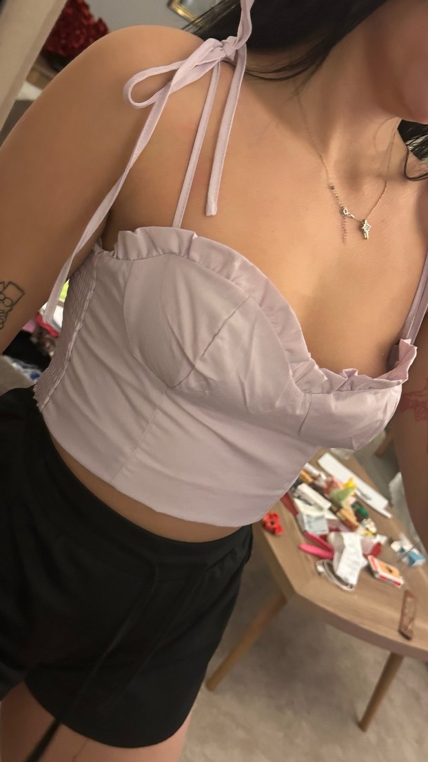 Açık mor  Straplez Mini Bustiyer - Görsel 3