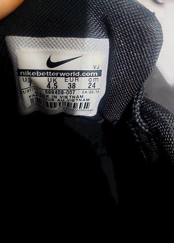 36 Beden siyah Renk nike Siyah Bağcıklı Kadın Spor Ayakkabı