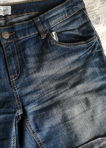 42 Beden mavi Renk Kadın Mavi Bol Kesim Mini Denim Şort
