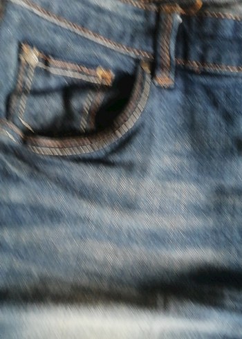 42 Beden Kadın Mavi Bol Kesim Mini Denim Şort