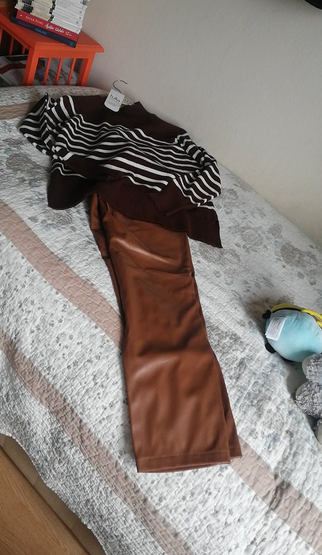 Deri Kahverengi pantolon - Görsel 2