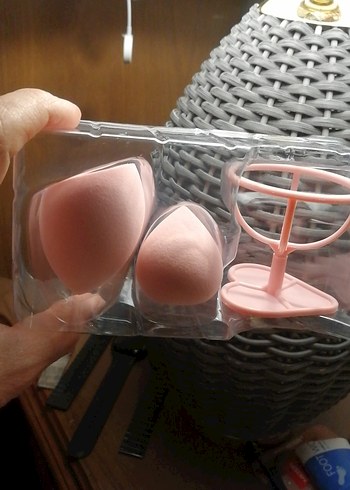 Eklips Pembe Makyaj Süngeri ve Stand Seti - Görsel 13