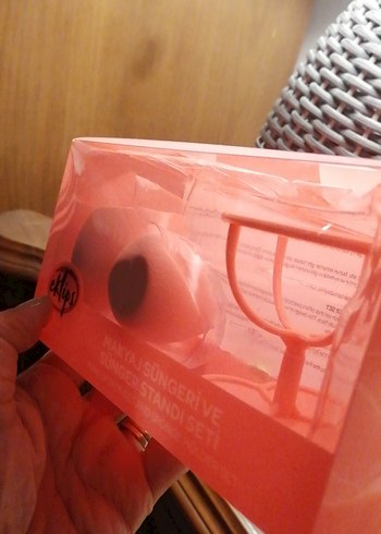 Eklips Pembe Makyaj Süngeri ve Stand Seti - Görsel 8