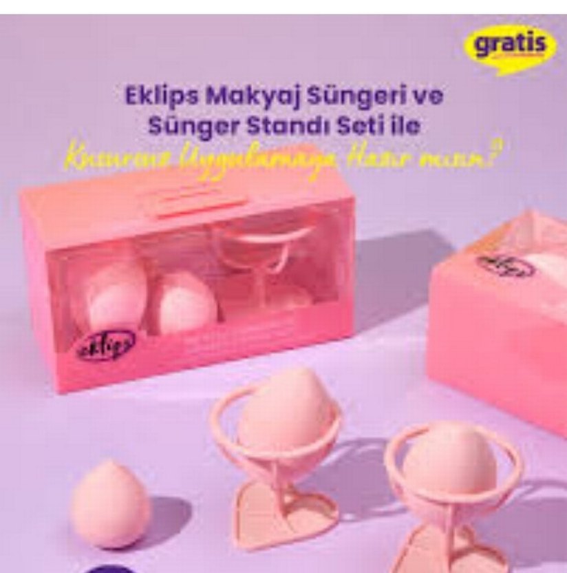 Eklips Pembe Makyaj Süngeri ve Stand Seti - Görsel 5