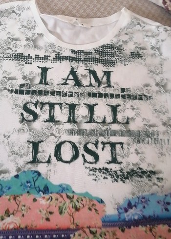 Koton Baskılı Kadın Bohem düşük Kollu t shirt