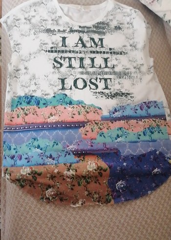 Baskılı Kadın Bohem düşük Kollu t shirt